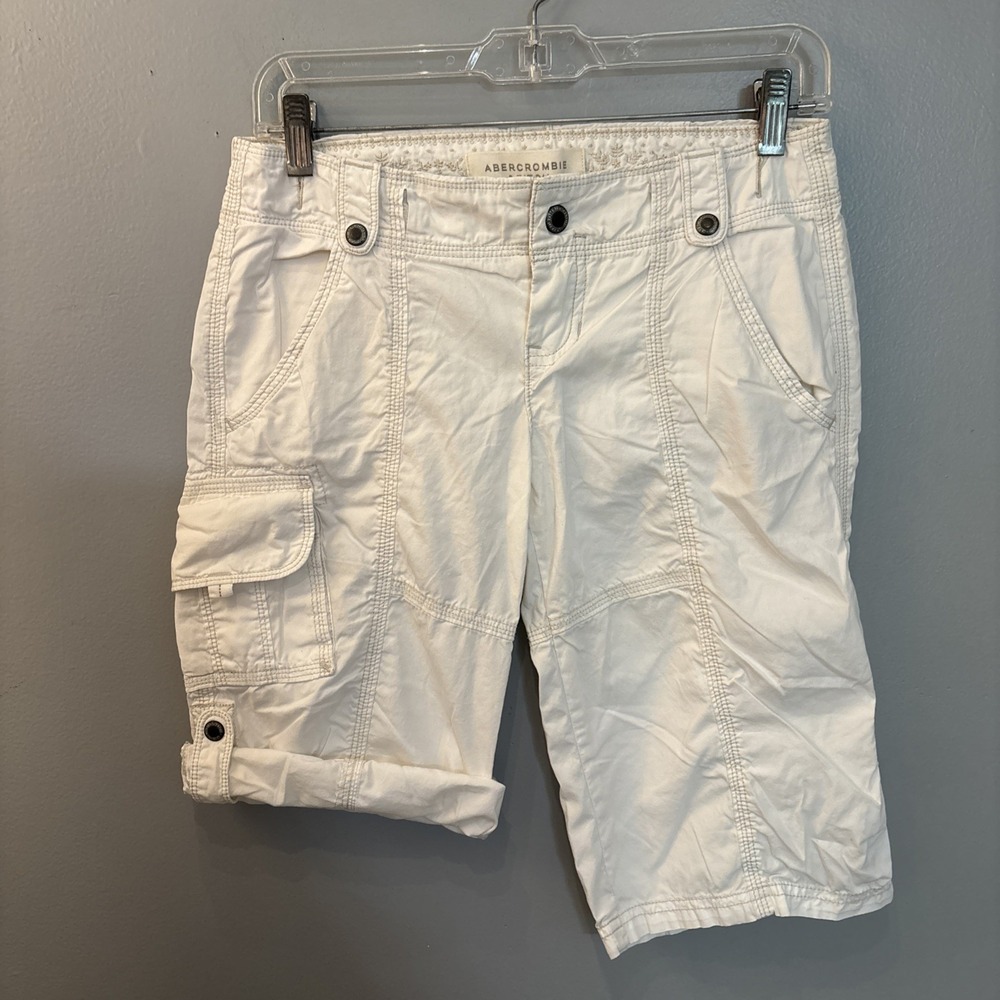 Y2K Abercrombie & Fitch Bermuda Shorts Cargo Utility Women's XS Grunge Preppy
